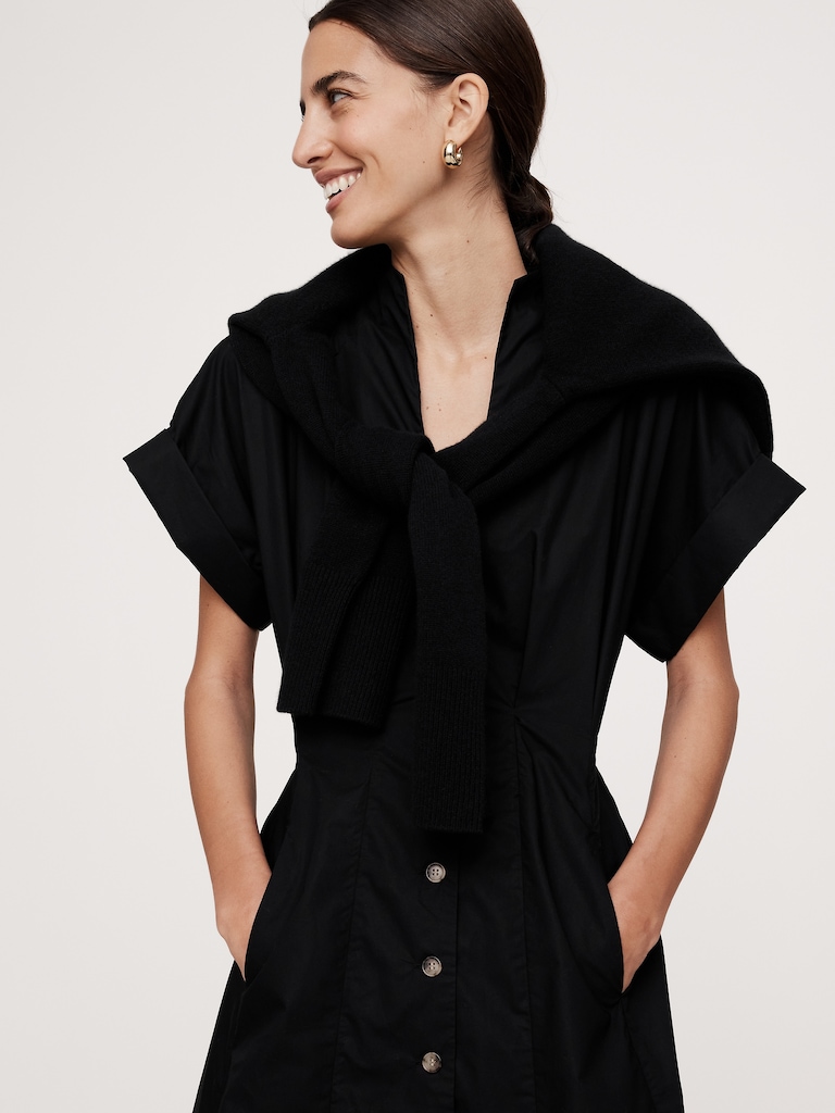 Cotton Poplin Shirt Dress