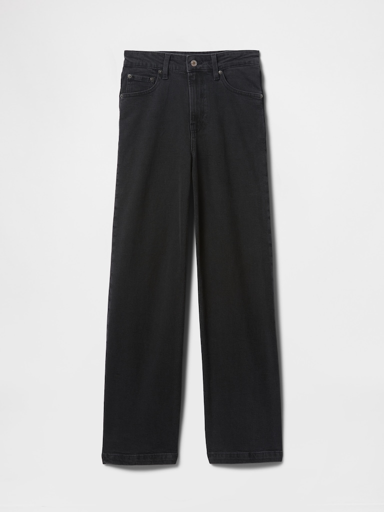 Curvy High Rise Stride Wide-Leg Jeans