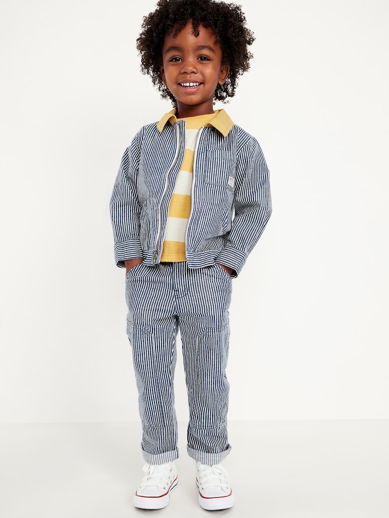 Printed Utility Carpenter Pants for Toddler Boys