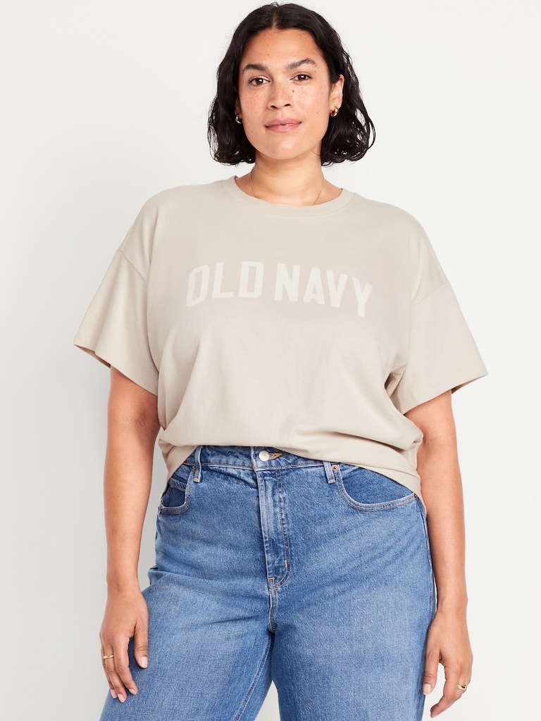 Vintage Crew-Neck Logo-Graphic T-Shirt