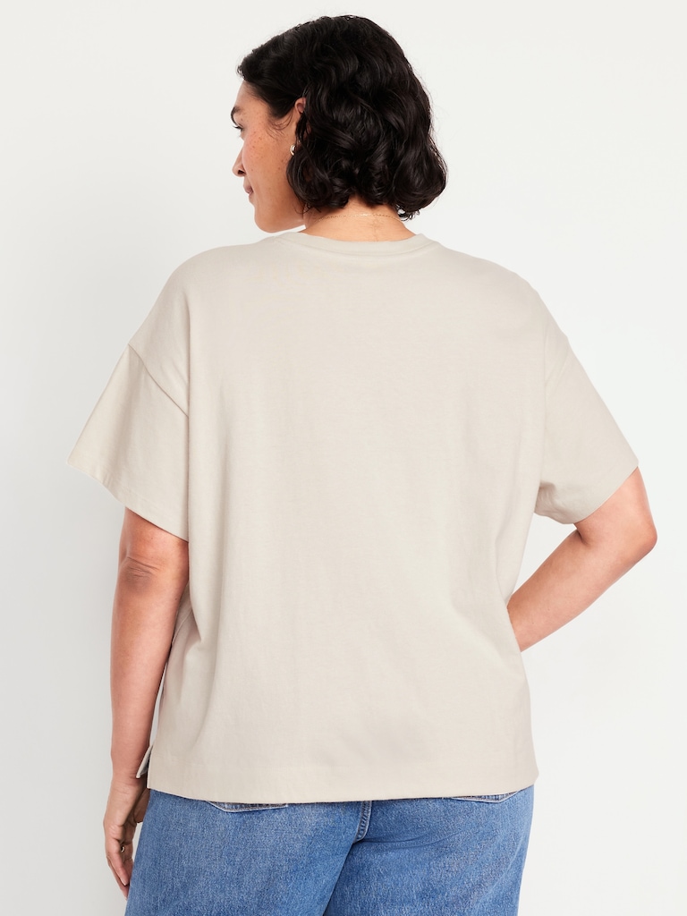 Vintage Crew-Neck Logo-Graphic T-Shirt