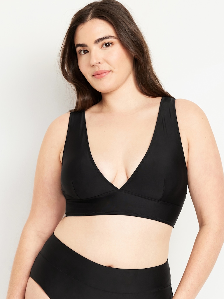 Matte Longline Bikini Swim Top