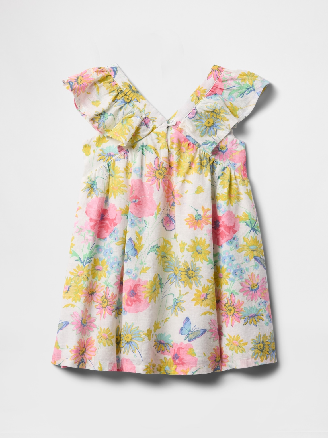 Baby & Toddler Linen-Cotton Ruffle Dress