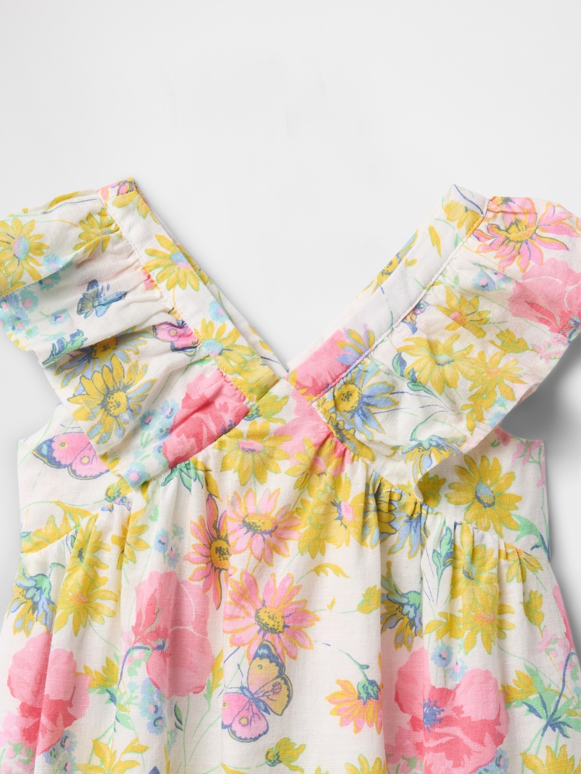 Baby & Toddler Linen-Cotton Ruffle Dress