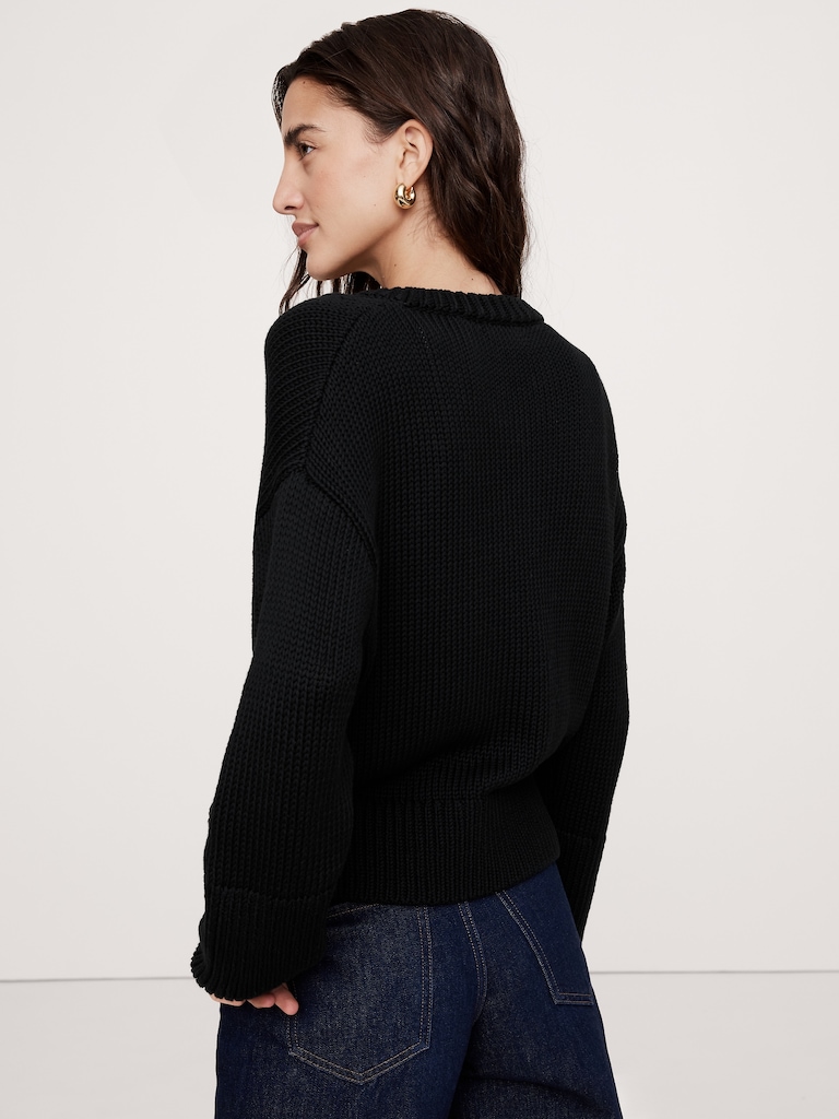 Cotton V-Neck Sweater