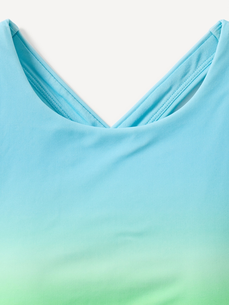 Athleta Girl High Neck Ombre Bikini Top