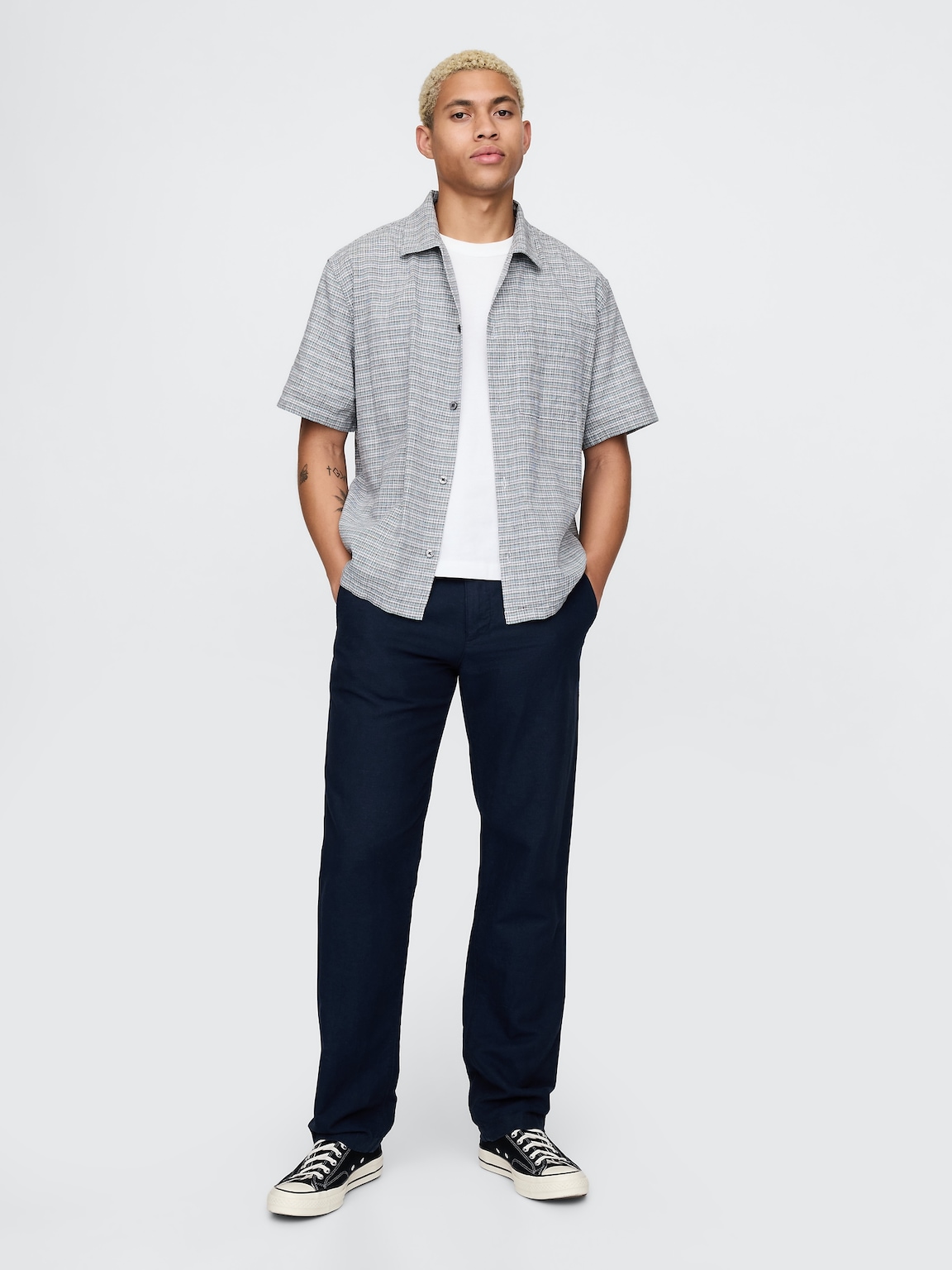 Linen-Cotton Khakis