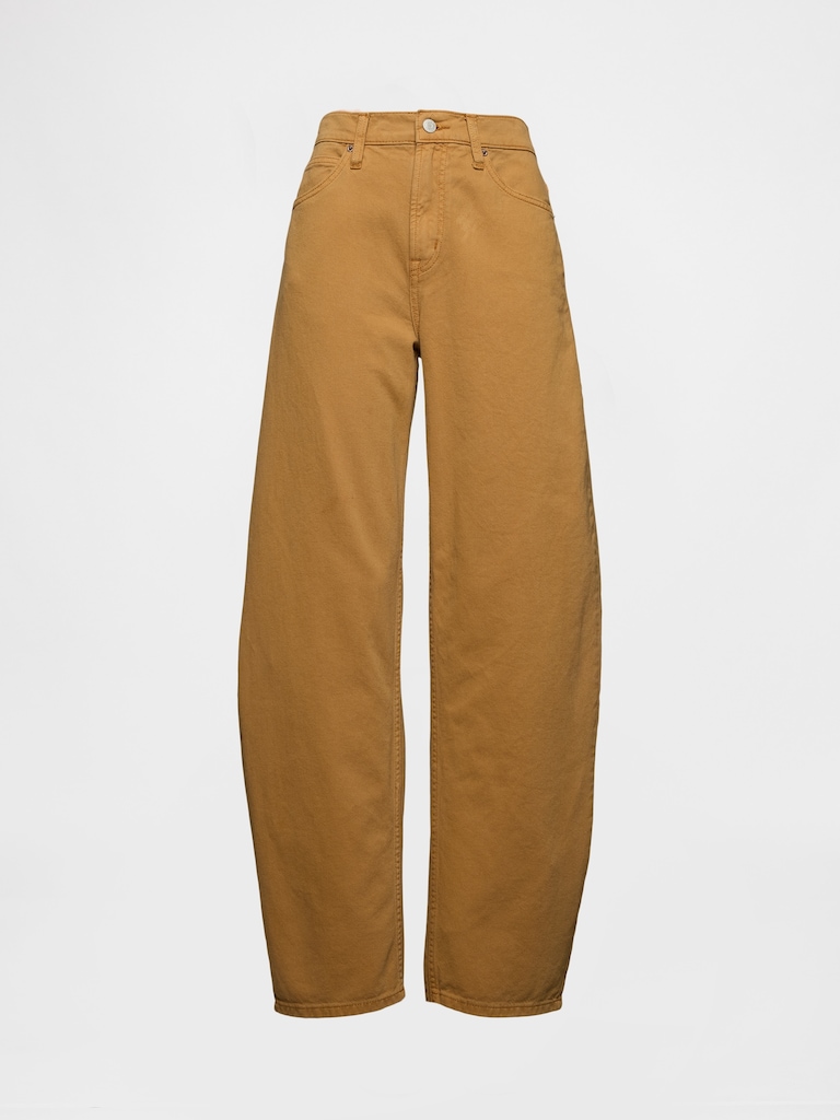High Rise Barrel Jeans