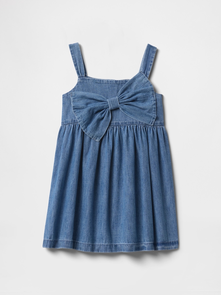 Baby & Toddler Bow Denim Dress