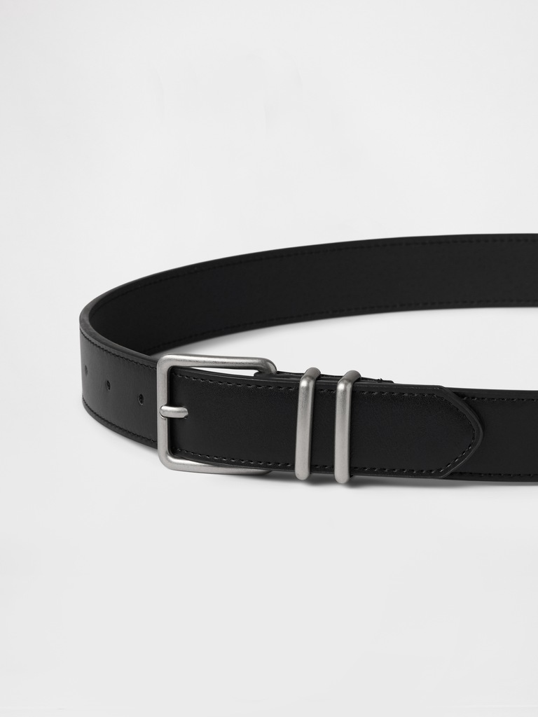 Skinny Vegan-Leather Belt