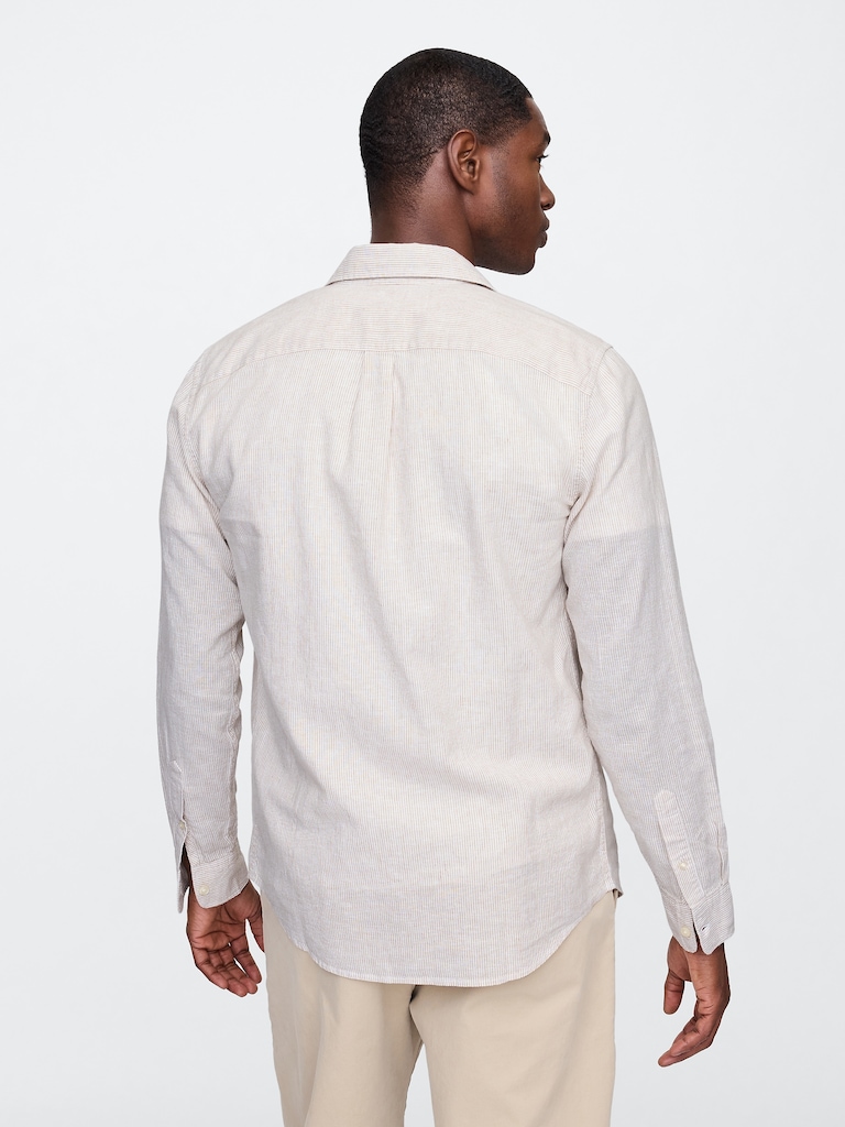 Linen-Blend Shirt in Standard Fit