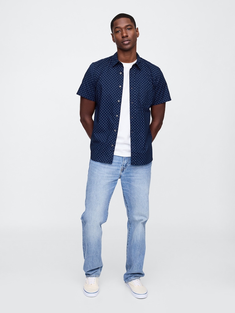 Stretch Poplin Shirt in Standard Fit