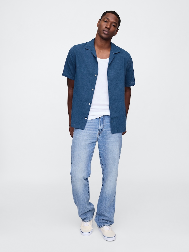 Linen-Blend Vacay Shirt in Standard Fit
