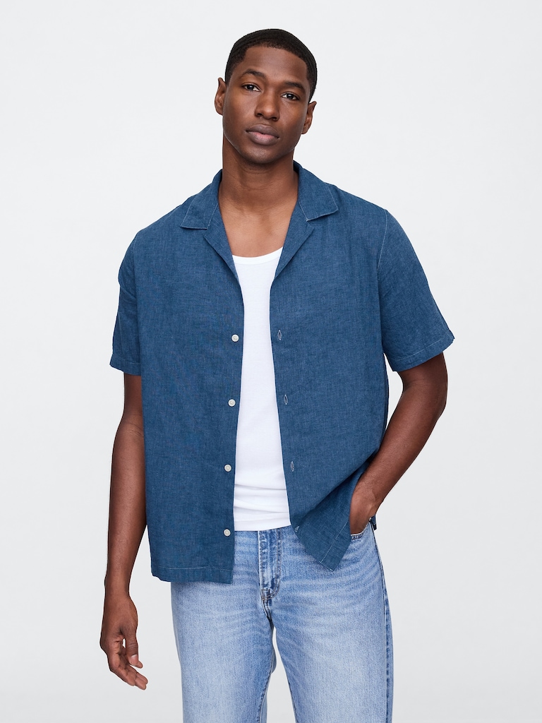 Linen-Blend Vacay Shirt in Standard Fit