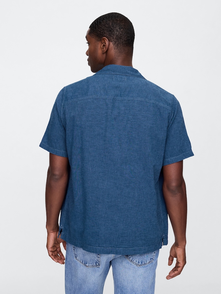 Linen-Blend Vacay Shirt in Standard Fit