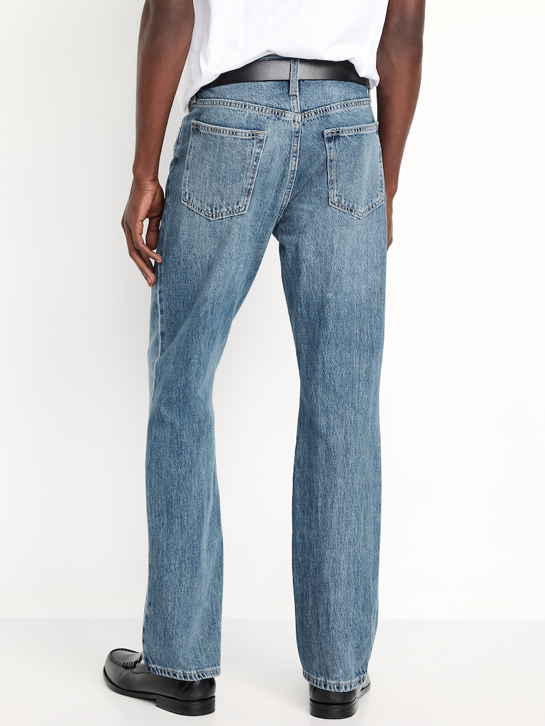 Structured Straight Non-Stretch Jeans