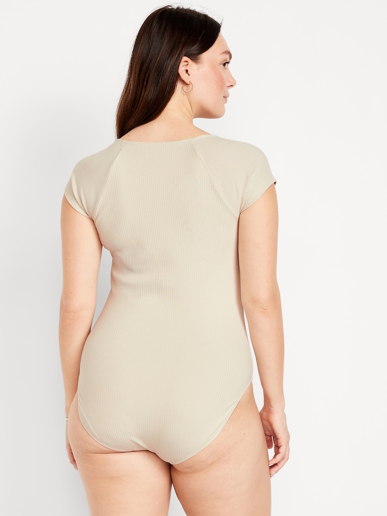 Double-Layer Cinched Bodysuit