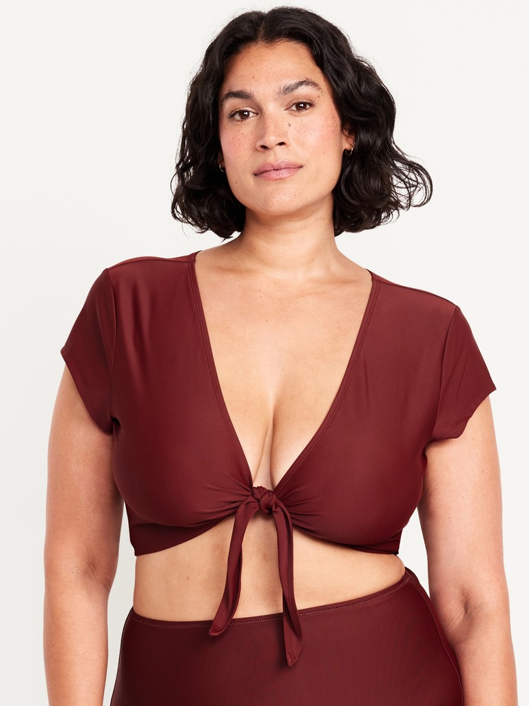 Tie-Front Swim Cover-Up