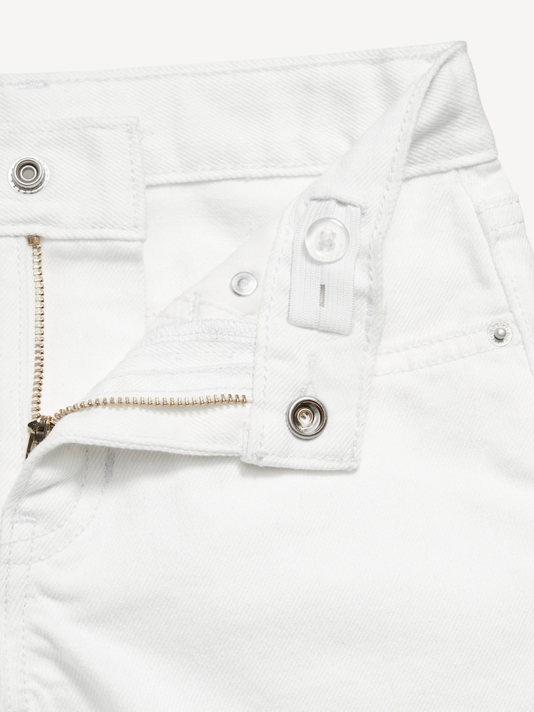 High-Waisted Frayed-Hem Jean Shorts for Girls