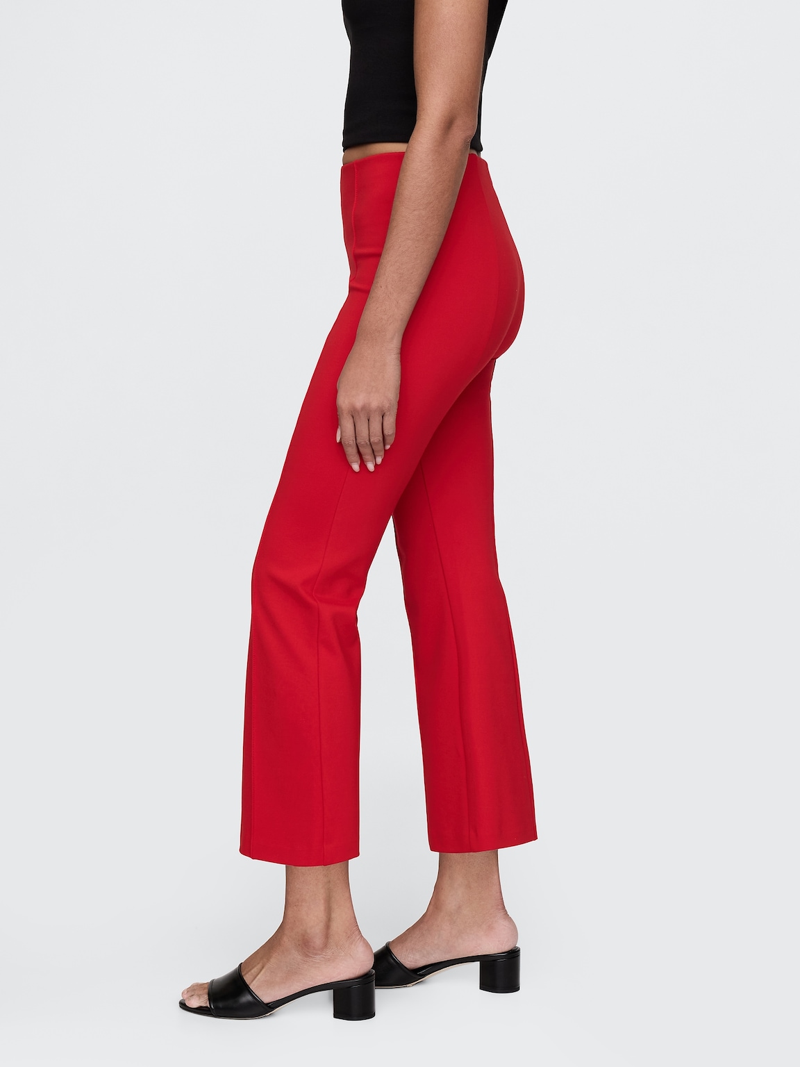 High Rise Double Knit Crop Kick Pants