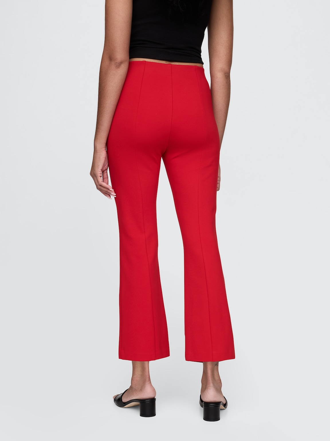 High Rise Double Knit Crop Kick Pants