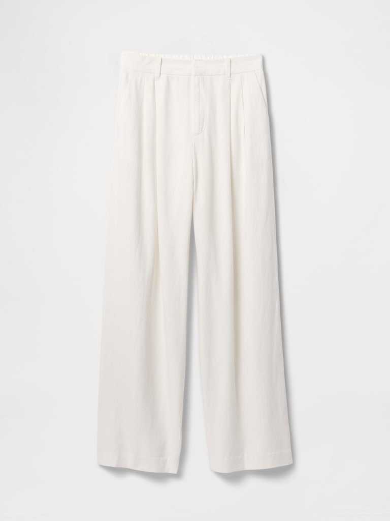 365 High Rise Linen-Blend Trousers