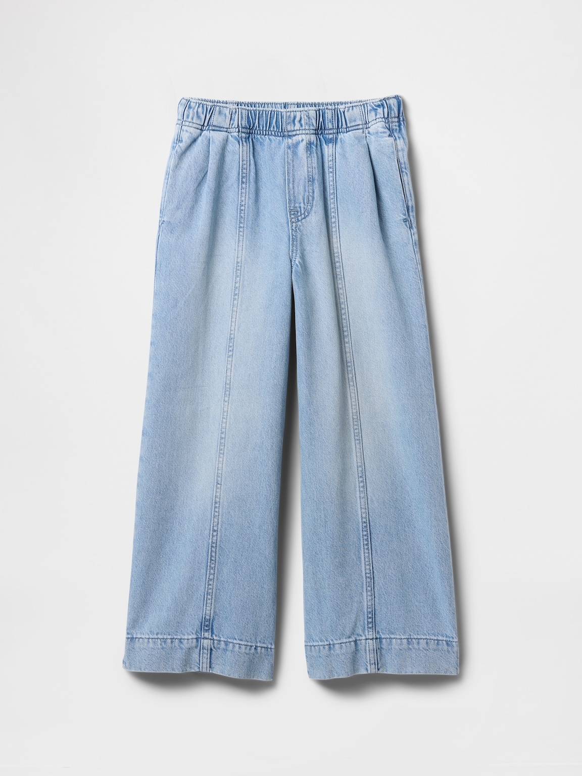 Kids High Rise Stride Wide-Leg Ankle Jeans