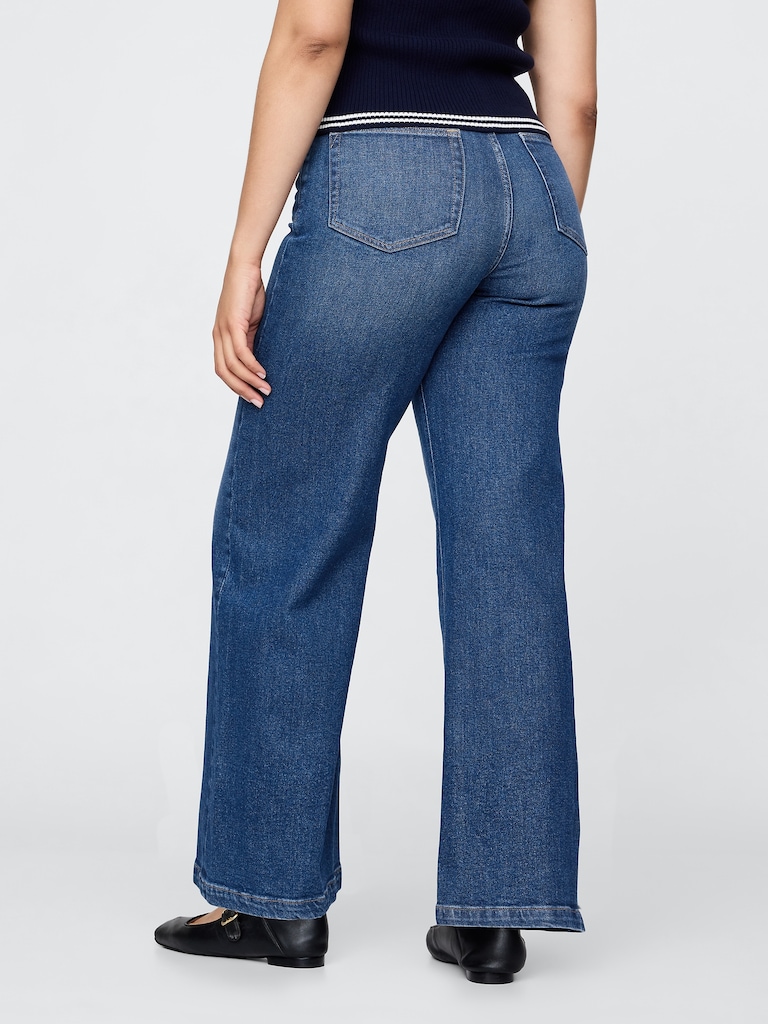 Extra High Rise Stride Wide-Leg Jeans