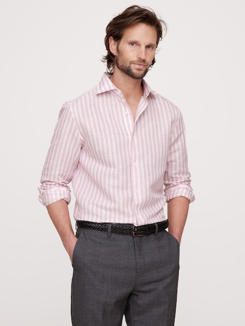 open lace back dress Apex Performance Dress Shirt Semi-Spread Collar Light Pink Twill – Collars  & Co main image 0