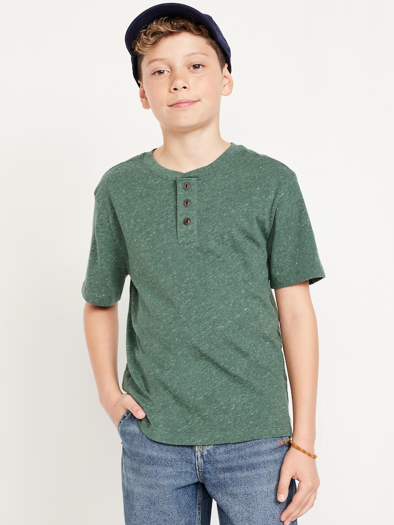 Short-Sleeve Henley T-Shirt for Boys