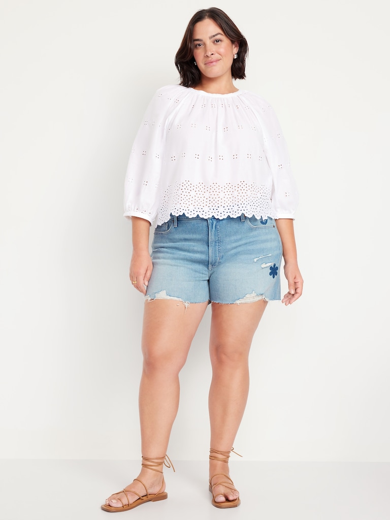 High-Waisted OG Jean Cut-Off Shorts -- 3-inch inseam