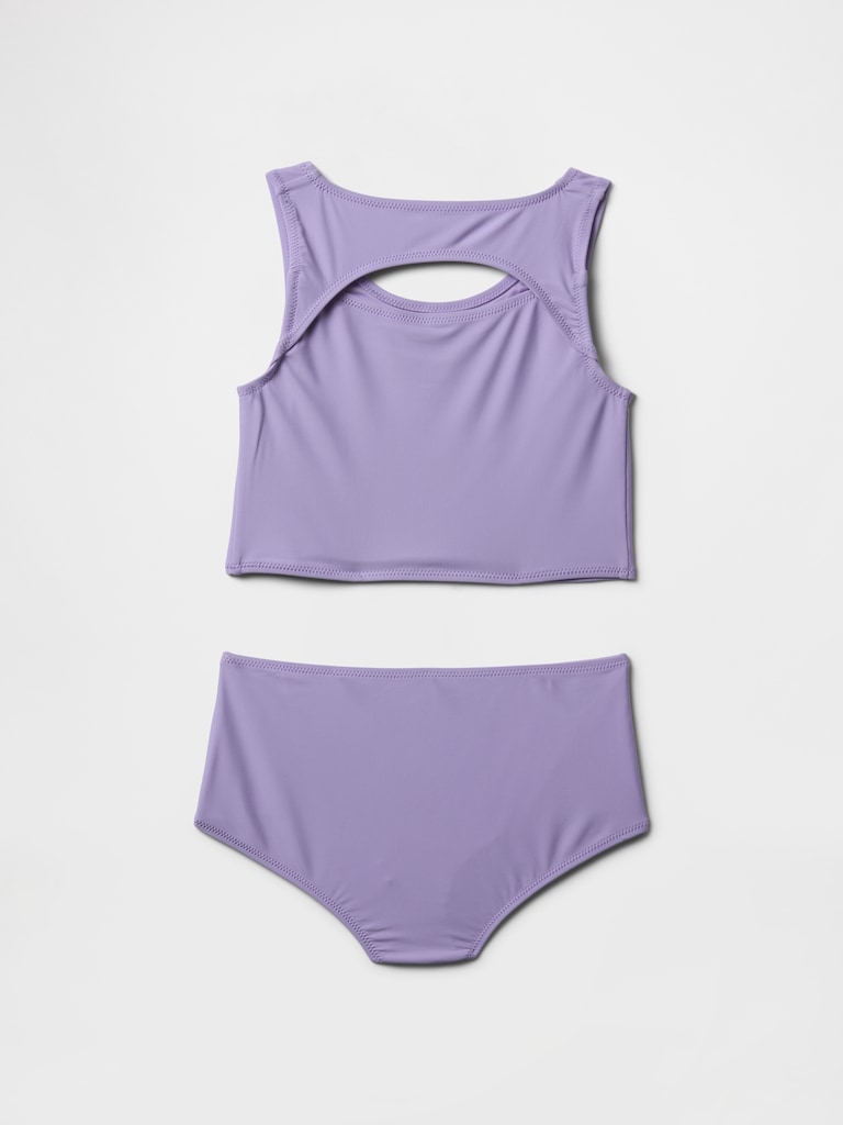 Kids Cutout Tankini Swim Two-Piece