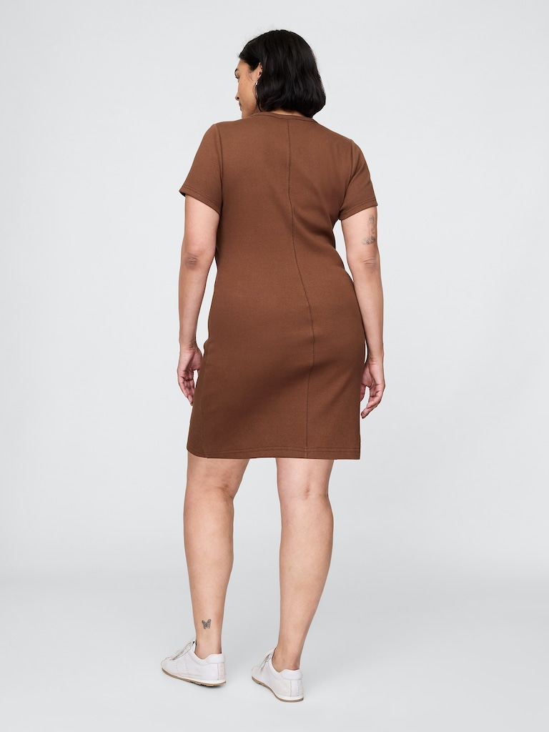 Rib Mini T-Shirt Dress