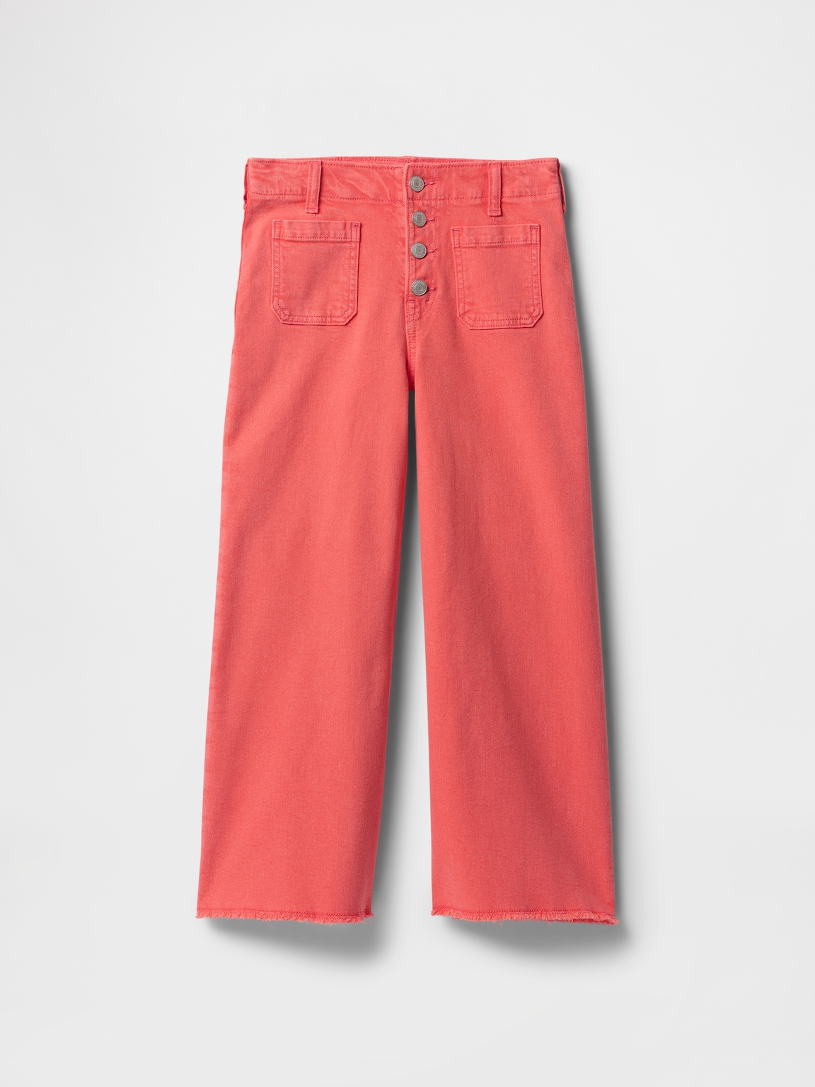 Kids High Rise Stride Wide-Leg Ankle Jeans