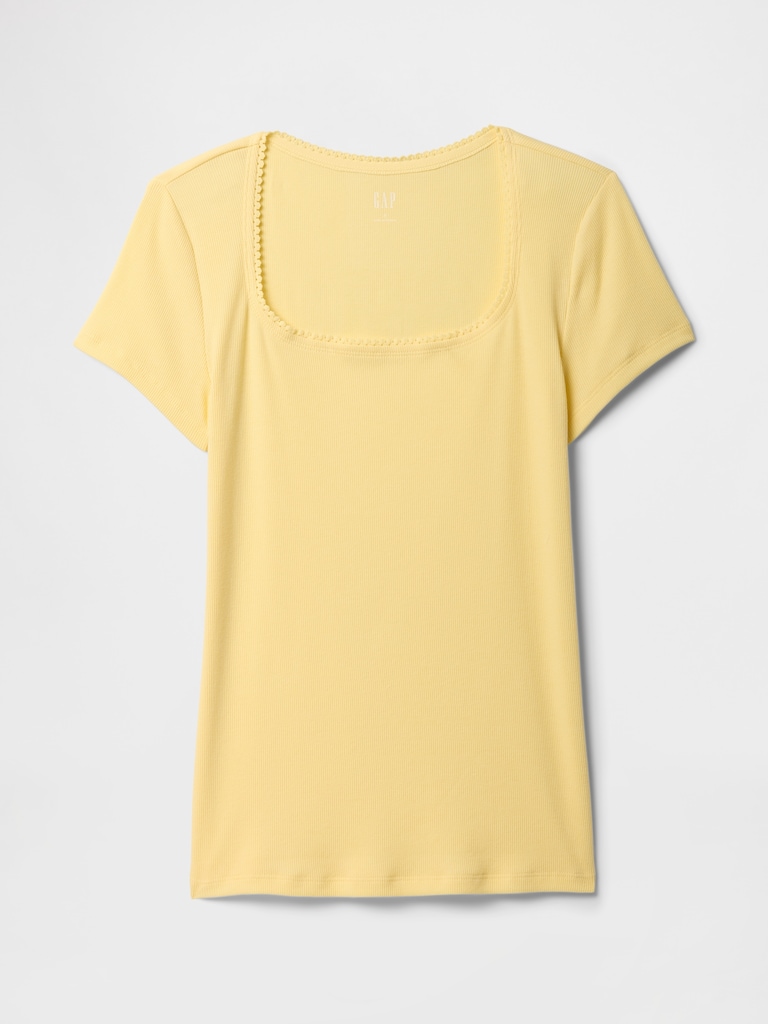 Ribbed Scoopneck Top