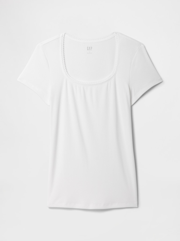 Ribbed Scoopneck Top