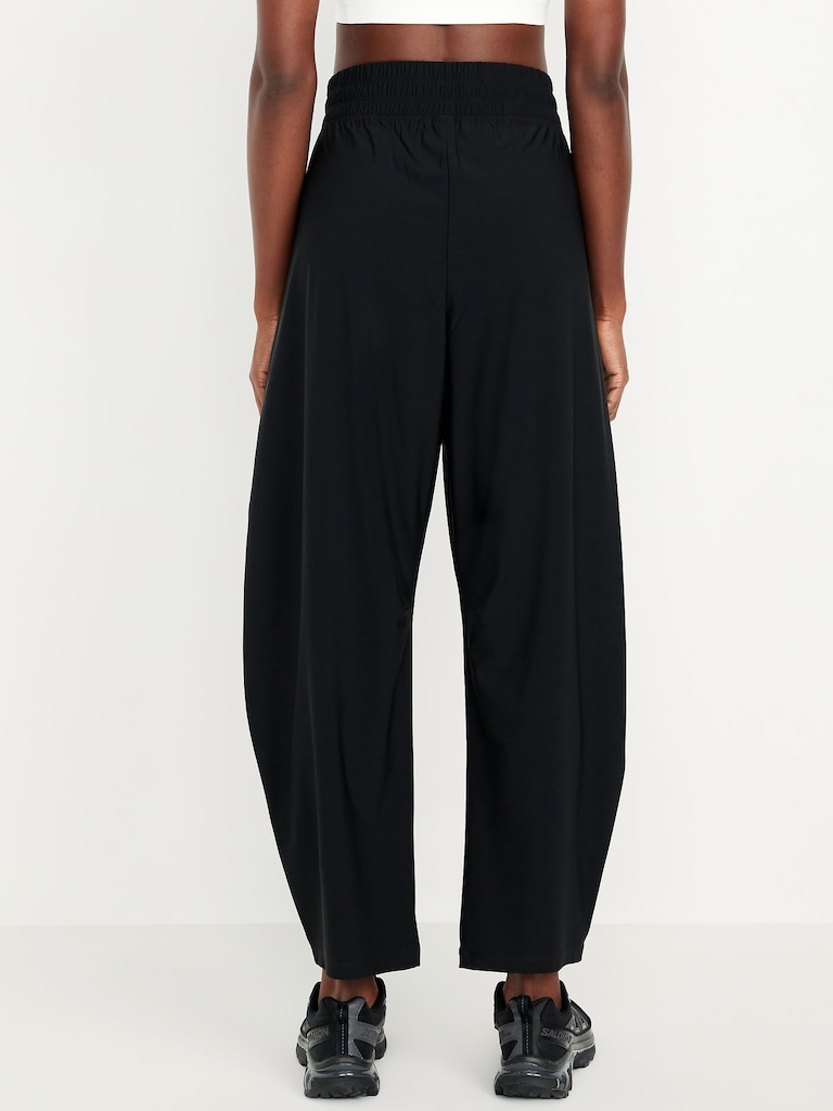High-Waisted SleekTech Barrel Ankle Pants
