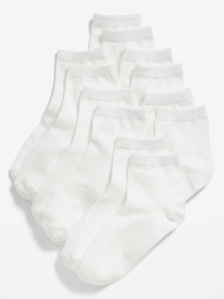 Quarter-Crew Socks 6-Pack for Girls