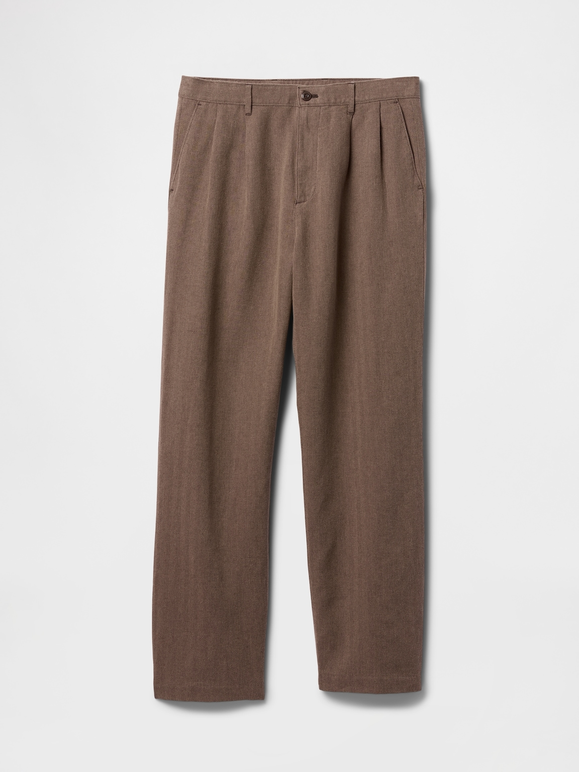 Linen-Cotton '90s Loose Pleated Khakis