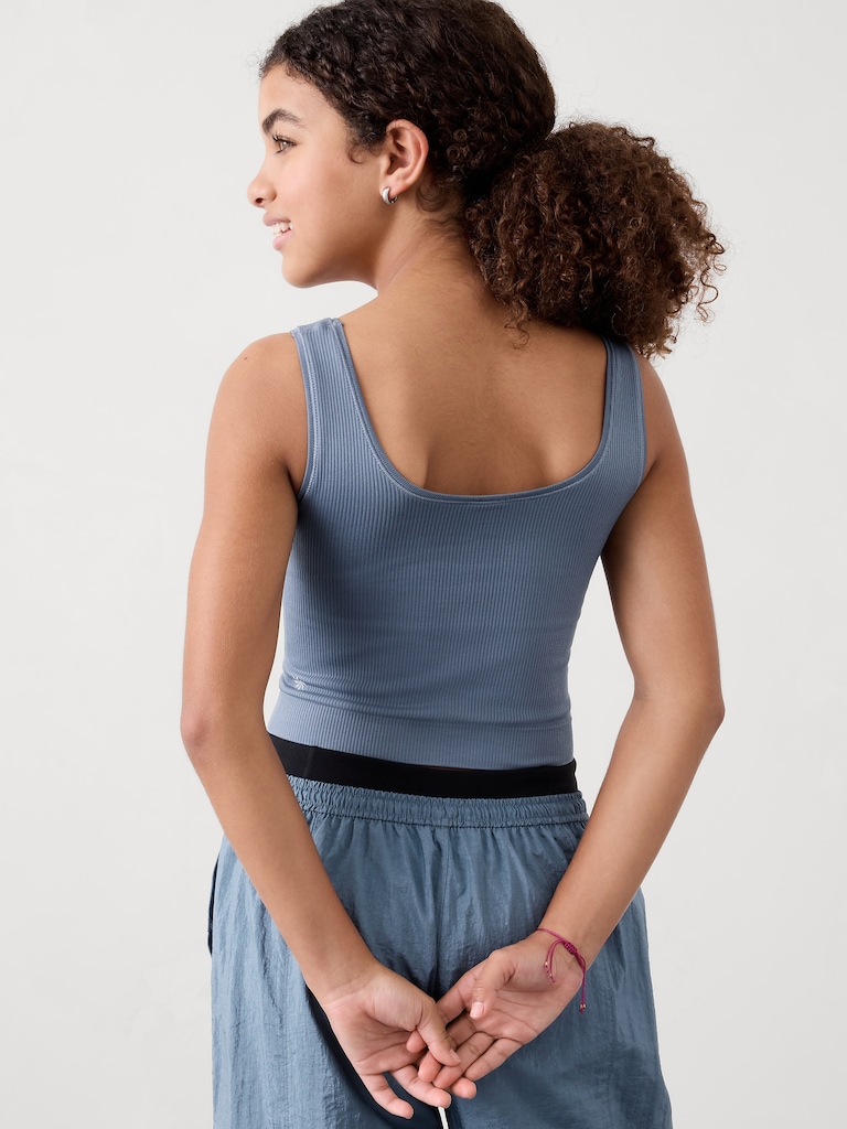 Athleta Girl Rise Above Rib Crop Tank