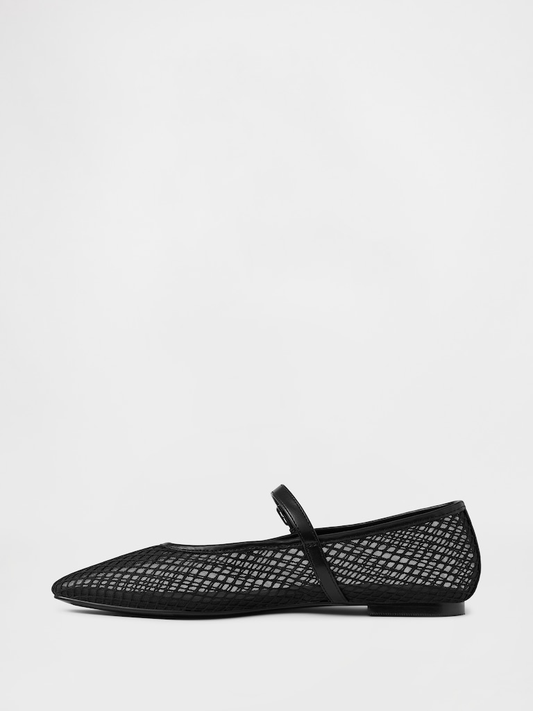 Mesh Mary Jane Flats