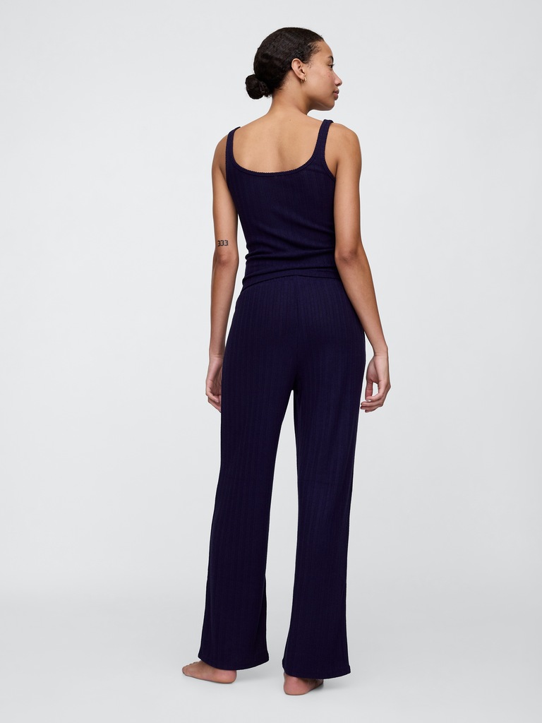 Pointelle Wide-Leg PJ Pants