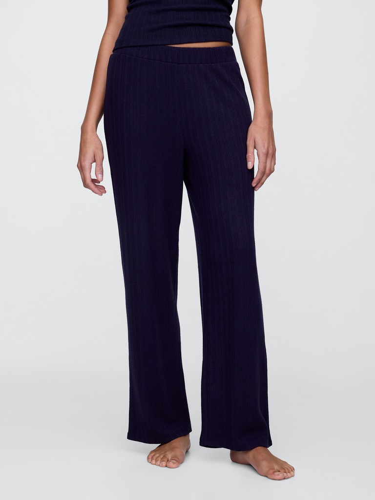 Pointelle Wide-Leg PJ Pants