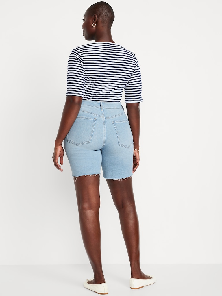 High-Waisted OG Jean Cut-Off Shorts -- 7-inch inseam