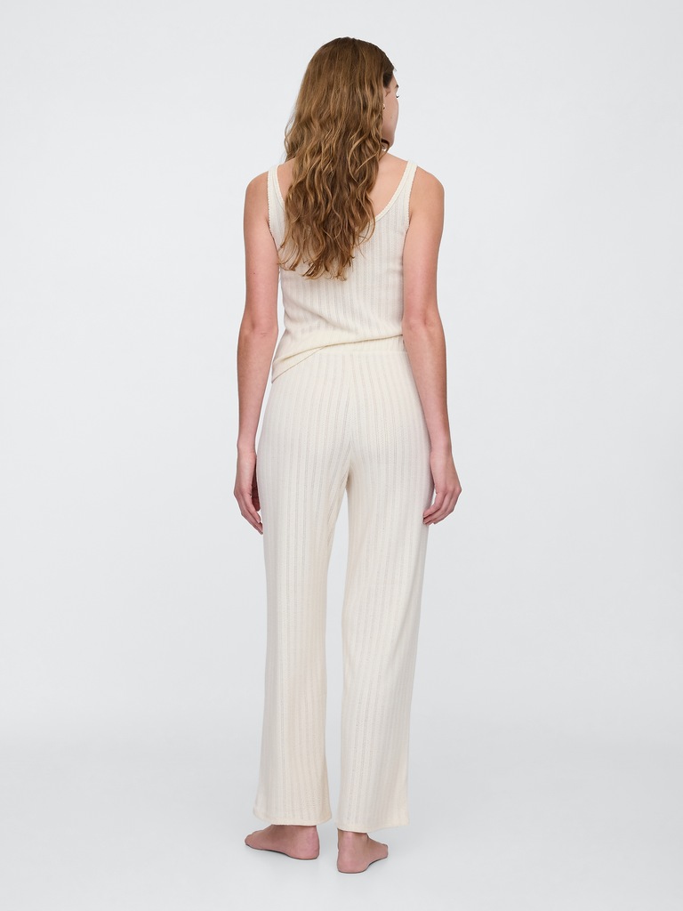 Pointelle Wide-Leg PJ Pants