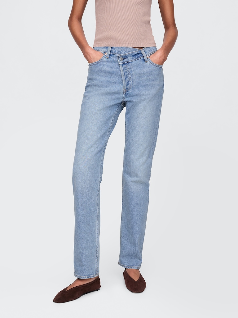 High Rise Crossover '90s Slim Straight Jeans