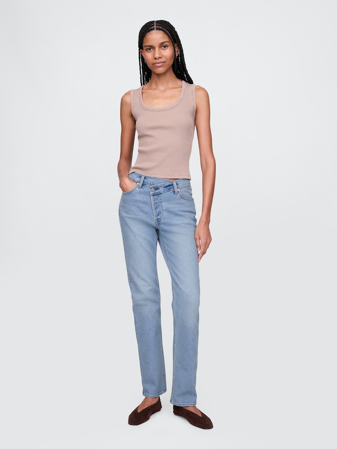 High Rise Crossover '90s Slim Straight Jeans