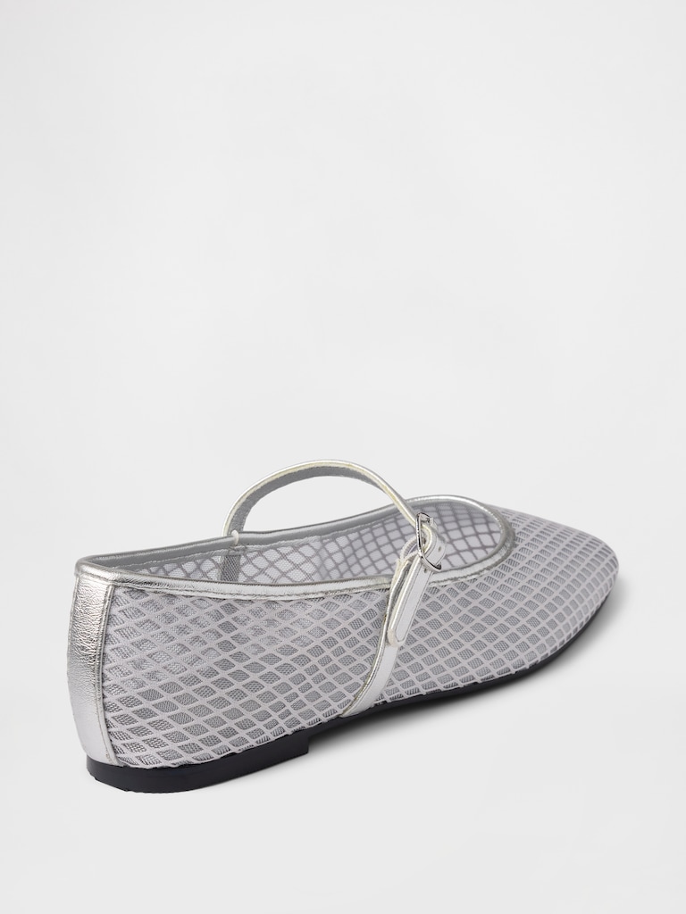 Mesh Mary Jane Flats