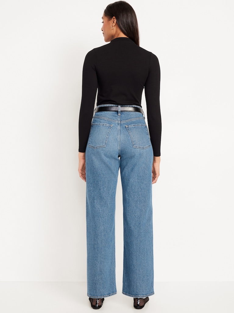 Curvy Extra High-Waisted Sky-Hi Wide-Leg Jeans