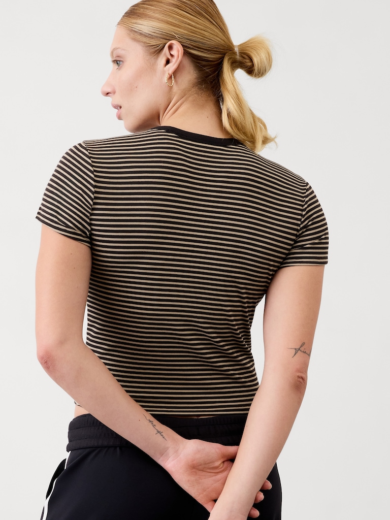 Signature Rib Crop Tee